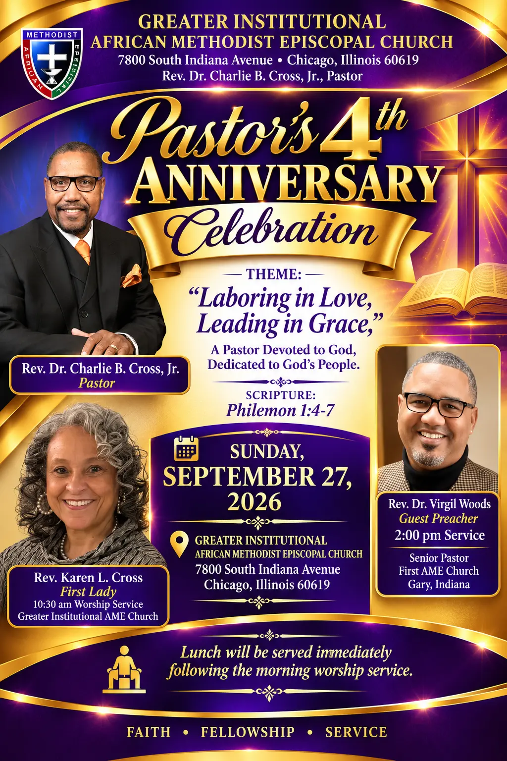 pastors 4th anniv Pastors 4th Anniversary