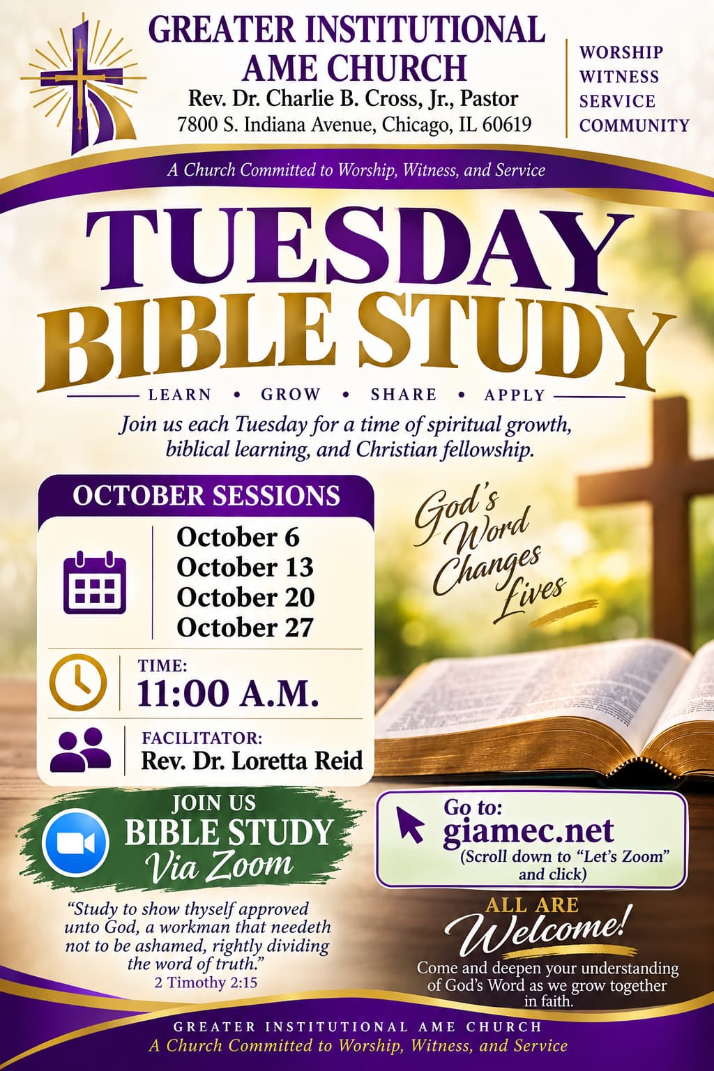 tuesday bible study 2026 Tuesday Bible Class